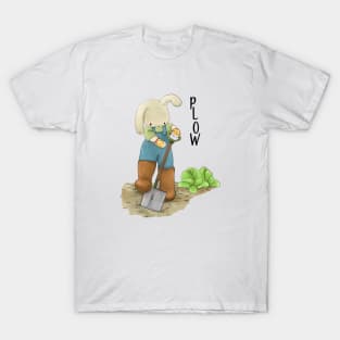 rabbit funny child book cover T-Shirt